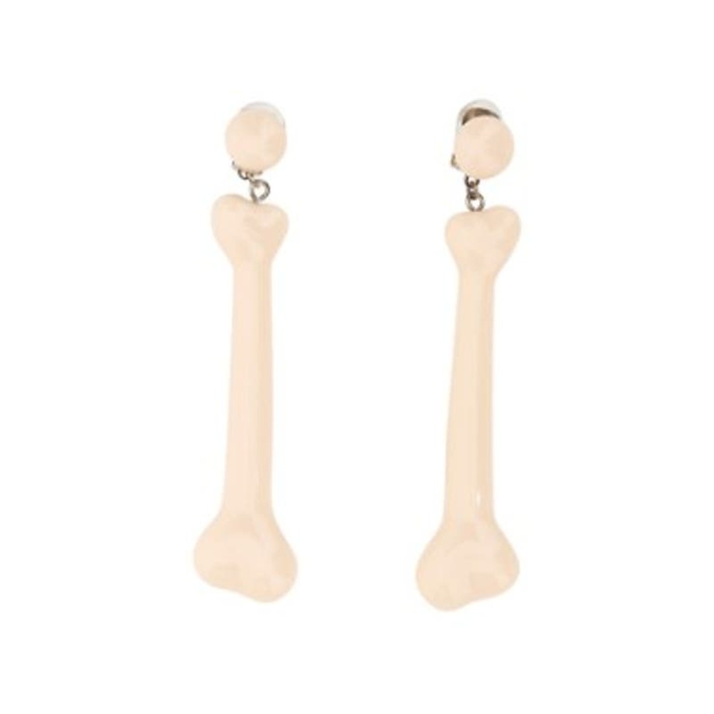 Moschino X The Flintstones Bone Earrings Resin Novelty Designer Box Included